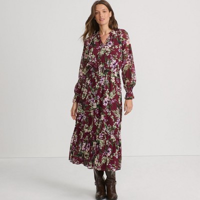 Lands' End Women's Chiffon Midi Dress