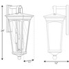 Progress Lighting Chatsworth 3-Light Outdoor Wall Lantern in Black with Clear Glass Panels - 2 of 3