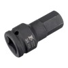 Unique Bargains CR-MO Steel Metric 3/4" Square Drive Impact Hex Socket Black - 3 of 4