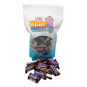 Blair Candy – Snickers Fun Size Candy Bars – Caramel, Nougat, Chocolate-Covered Candy - Available in 1, 2, 3, and 5 Pound Resealable Bags - 1 of 4