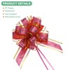 Unique Bargains Plastic Tree Stripes Gold Edge Large Satin Pull Bows 12 Pcs - 2 of 4