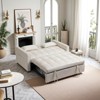 NicBex Convertible Sofa Bed Loveseat Couch with Pull Out Bed & Adjustable Backrest,Upholstered Sleeper Sofa for Living Room,Bedroom - 2 of 4
