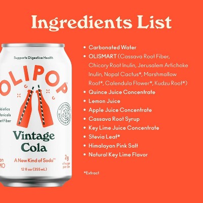 OLIPOP Vintage Cola Prebiotic Soda - 12 fl oz_4