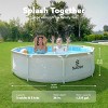 SLOOSH 10/12/15 FT Large Round Above Ground Pool, Outdoor Round Frame Above Ground Swimming Pool Set Kiddie Pool for Kids Adults with Filter Pump - 2 of 4