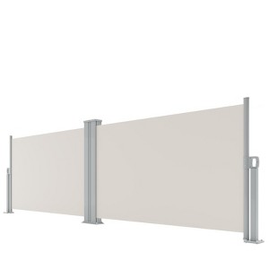 71' x236' Retractable Double Side Awning, 280g Polyester, Waterproof & UV-Resistant Privacy Screen for Patio, Deck, Pool - 1 of 4
