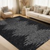 Machine Washable 8x10 Area Rug Non Slip Non Shedding Rug Modern Minimalistic Striped Low Pile Foldable Rugs Stain Resistant Carpet For Bedroom - 4 of 4