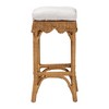 bali & pari Muy Scallop Rattan Bar Stool Honey/White - 4 of 4