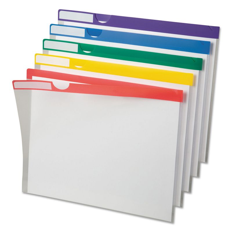 Pendaflex Clear Poly Index Folders Letter Assorted Colors 10/Pack 50981, 1 of 3