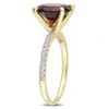 EVERLY JEWELRY |Yellow Plated Sterling Silver 4 4/5 CT TGW Garnet White Topaz Fashion Ring - 2 of 4