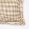 Oblong Gingham with Hemstitch and Raw Edge Decorative Throw Pillow Camel - Threshold™ designed with Studio McGee - image 3 of 4