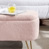 ModernLuxe Faux Fur Storage Ottoman Bench with Gold Legs - Upholstered End of Bed Bench, Entryway Storage Bench - 4 of 4