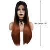 Unique Bargains Women Lace Front Heat Resistant Long Straight Hair Wigs with Wig Cap 26" 1PC - 2 of 4
