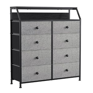 REAHOME 8 Drawer Steel Frame Wood Top Storage Organizer Dresser for Closet, Living Room, and Entryway with 2 Additional Drawer Organizers - 1 of 4