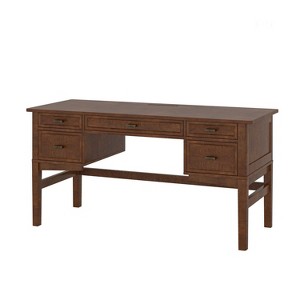 Zurina Modern 56 Rectangular Desk with Solid Wood Legs|HULALA HOME - 1 of 4