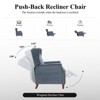 Lirago Blue Fabric Wingback Pushback Recliner Chair with Storage Pocket 27.60 inch x34.40 inch x40.20 inch  Living Room Armchair - 4 of 4