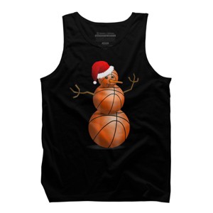 Men's Design By Humans Christmas Basketball By NekoShop Tank Top - 1 of 4
