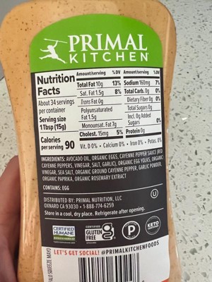 Primal Kitchen Mayo With Avocado Oil - 12 Fl Oz : Target