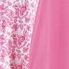 Collections Etc 2-Pack Pretty Paisley Print Short-Sleeve Henley Gown - 4 of 4