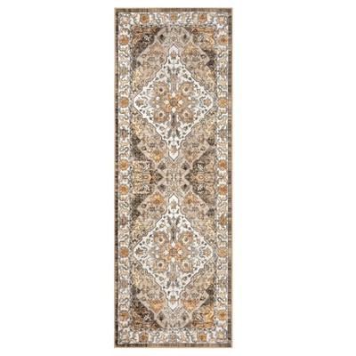 Area Rugs for Living Room Machine Washable Rugs, Non-Slip, Stain Resistant Soft Boho Vintage Carpet Low Pile Thin Rugs for Bedroom
