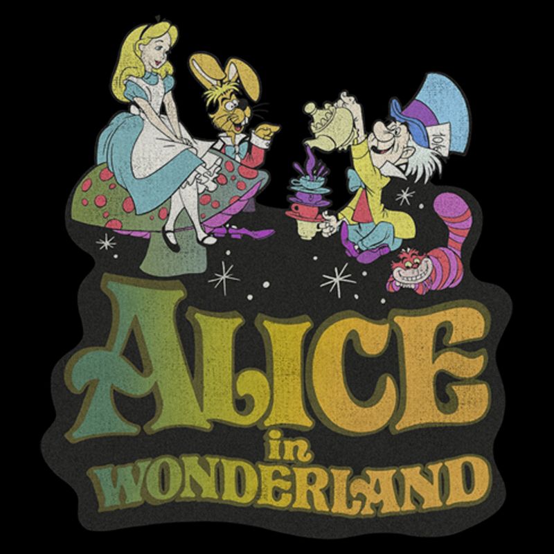 Men's Alice in Wonderland Alice and Mad Hatter Party T-Shirt, 2 of 6