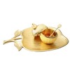 Classic Touch Large Gold Apple Shaped Dish with Removable Honey Jar - 3 of 3