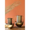 Metal Vases with Handles – Set of 2 Antique Brass 12" and 10" Tall by Kalalou - 4 of 4