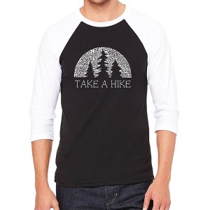 LA Pop Art Men's Raglan Baseball Word Art T-shirt - Nature Lover - 1 of 4
