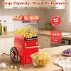 OSTBA 1200W Air Popcorn Maker, 12-Cup Oil-Free Hot Air Popper with Retro Design, Butter Tray & One-Button Control for Home & Party Use - 3 of 4