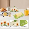 Sunflower Butter Dish with Lid for Countertop, Large Ceramic Butter Keeper Tray, Oven/Microwave/Refrigerator Safe - 4 of 4