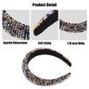 Unique Bargains Rhinestone Headband for Women Bling Padded Hairband Faux Crystal Hair Accessories Multicolor 1.18 Inch Wide 1 Pc - 4 of 4