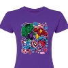 Women's - Marvel - Avengers America Stickers Style Fitted Graphic T-Shirt - 2 of 2