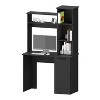 Vynxaria Computer Desk with Hutch - 3-Tier Storage Shelves, 38.7"W x 17.7"D - 2 of 4