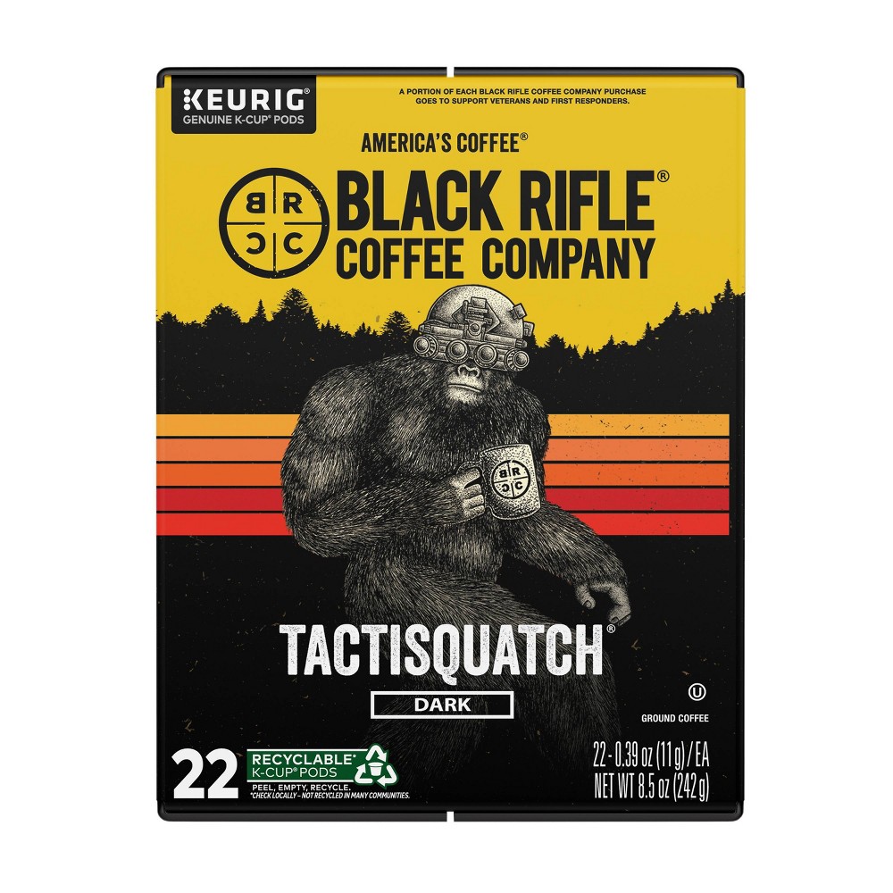 Photos - Coffee Keurig Black Rifle  Company Tactisquatch Dark Roast  Pods - 22ct 