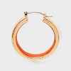 Wide Epoxy Lined Hoop Earrings - Universal Thread™ - 2 of 2