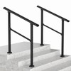 LOVMOR Hand Rails for Outdoor Steps, Wrought Iron Railing, Exterior Hand Railing for Steps, Porch Railing Kit - 2 of 4