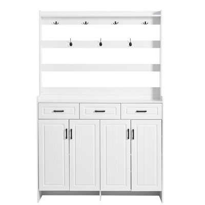 Bella Depot 51.2''W Shoe Cabinet with Coat Rack