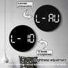 LED Wall Clock With Remote Control Auto Dimming 10 Level Brightness Digital Alarm Clock For Home Farmhouse Office - 3 of 4
