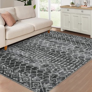 Area Rugs Boho Moroccan Rugs for Living Room Carpet Abstract Rugs for Bedroom Soft Distressed Rug - 1 of 4
