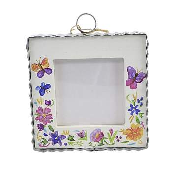 Round Top Collection 7.0" Springtime Photo Frame Picture Flowers Butterflies  -  Single Image Frames