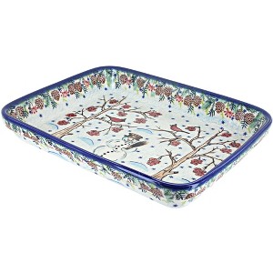 Blue Rose Polish Pottery 150 Vena Medium Rectangular Baker - 1 of 1