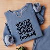 Simply Sage Market Winter Spring Summer Football Lightweight Garment Dyed Sweatshirt - 3 of 4