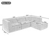 NicBex 112.2 Inch Modular Sectional Sofa,Chenille L-Shaped Couch for Living Room,Apartment,Office,No Assembly Require,Gray - 2 of 3