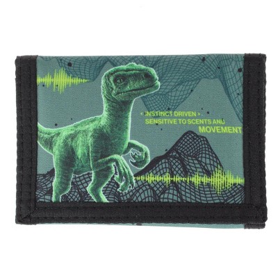 Textiel Trade Boy's Jurassic World Hook & Look Closure Tri Fold Wallet