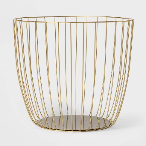 Large Metal Wire Basket Gold - Threshold™ : Target