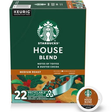 Starbucks Keurig House Blend Medium Roast Coffee Pods - 22ct