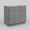 LOVMOR in Plywood Bath Vanity Cabinet with 3 Drawers without Top for Kitchen, Bathroom, Living Room - 2 of 4