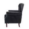 Set of 2 Enzo Comfy Vegan Leather Armchair with Rolled Arms | KARAT HOME - 3 of 4