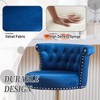 2 Pack Adjustable Height Swivel Bar Stool with Velvet Upholstery and Footrest Featuring Tufted Button Design - 2 of 4