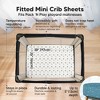KeaBabies 2-Pack Isla Mini Crib Sheets, Pack and Play Sheets Fitted, Pack N Play Sheets, Fitted Crib Sheet - 2 of 4