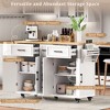 Lirago 56.5" Vintage Kitchen Island Kitchen Islands Assembled White Kitchen Islands Assembled Medium Kitchen Islands Storage , White - 4 of 4